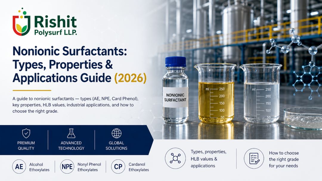 Nonionic Surfactants: Types, Properties & Applications Guide(2026)